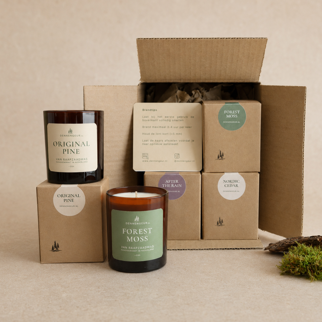 The Forest Collection – complete set van 4 bosgeurkaarsen